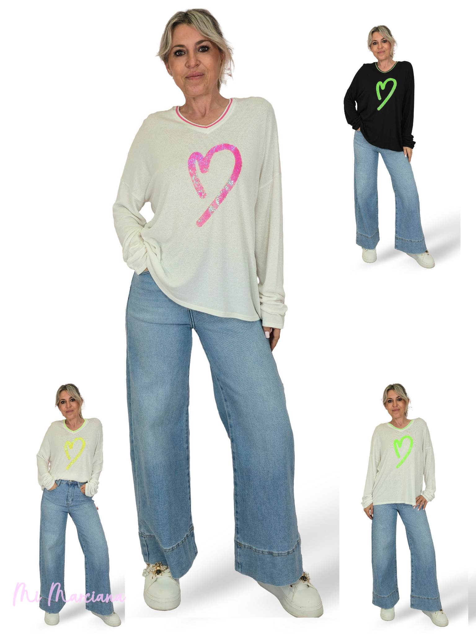 JOT LINEN KNIT JERSEY HEART