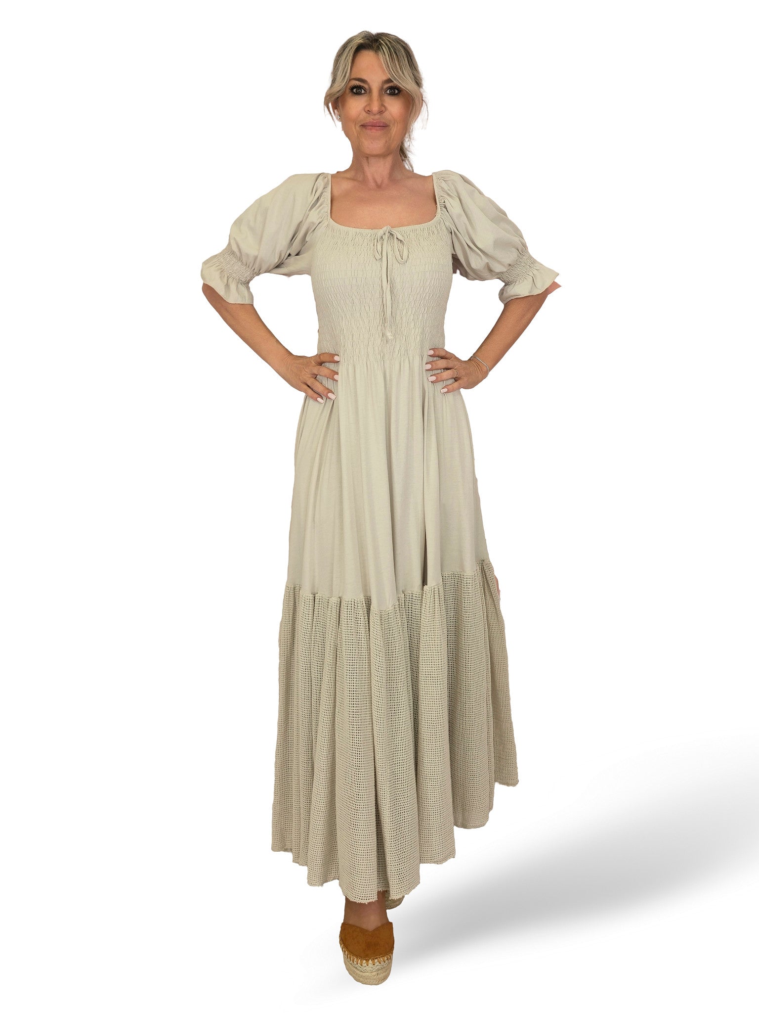 Vestido comprido de malha Ibiza JOT