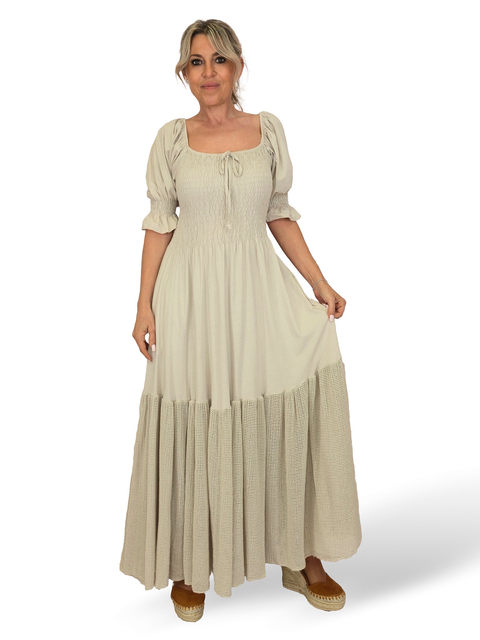 Vestido comprido de malha Ibiza JOT