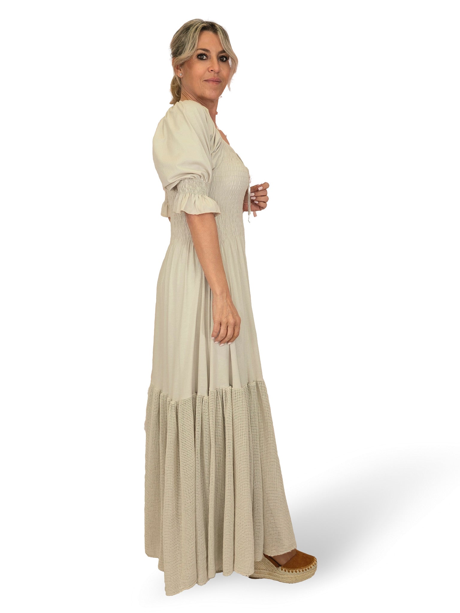 Vestido comprido de malha Ibiza JOT