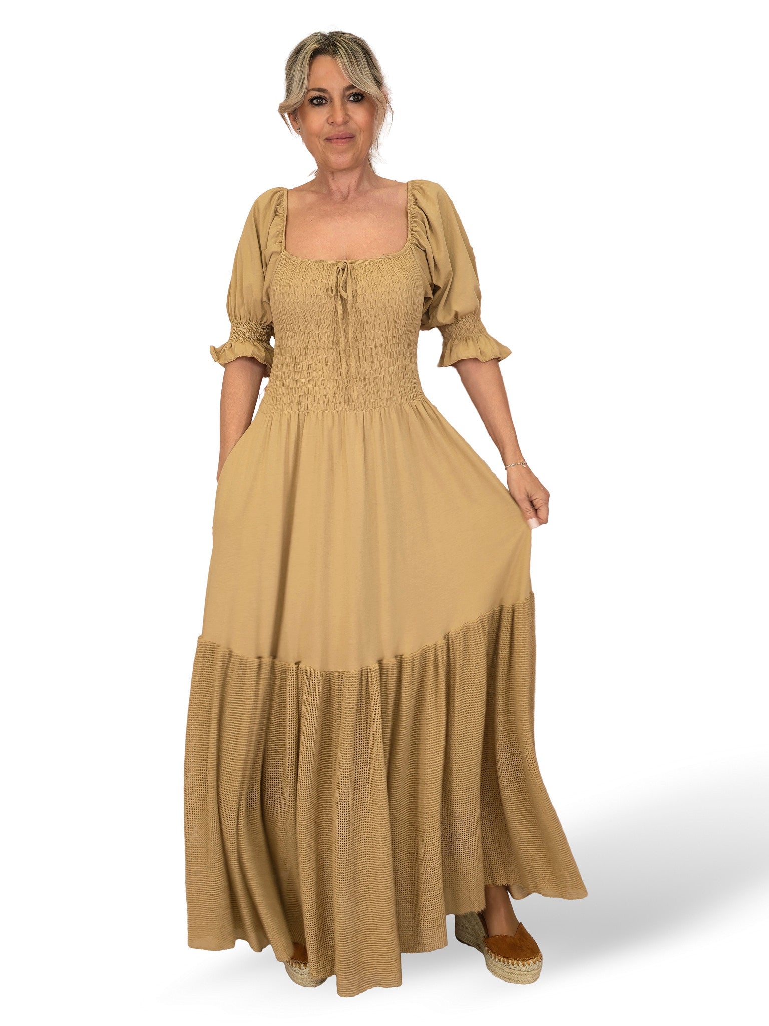 Vestido comprido de malha Ibiza JOT