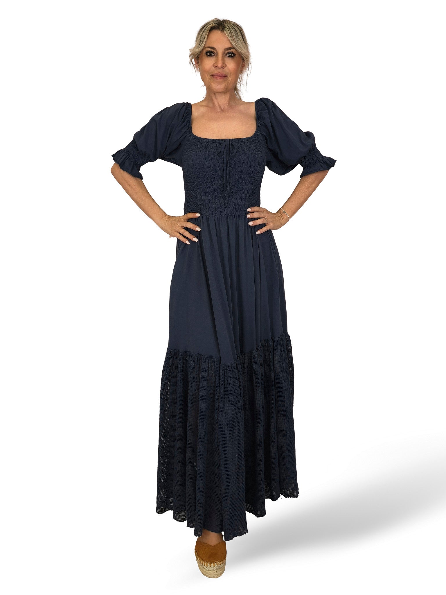 Vestido comprido de malha Ibiza JOT