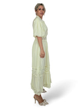 VESTIDO CAMISERO ENCAJE MANGA GLOBO TENCEL JOT