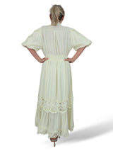VESTIDO CAMISERO ENCAJE MANGA GLOBO TENCEL JOT
