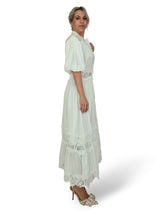 VESTIDO CAMISERO ENCAJE MANGA GLOBO TENCEL JOT