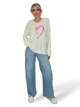 JOT LINEN KNIT JERSEY HEART