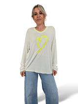 JOT LINEN KNIT JERSEY HEART