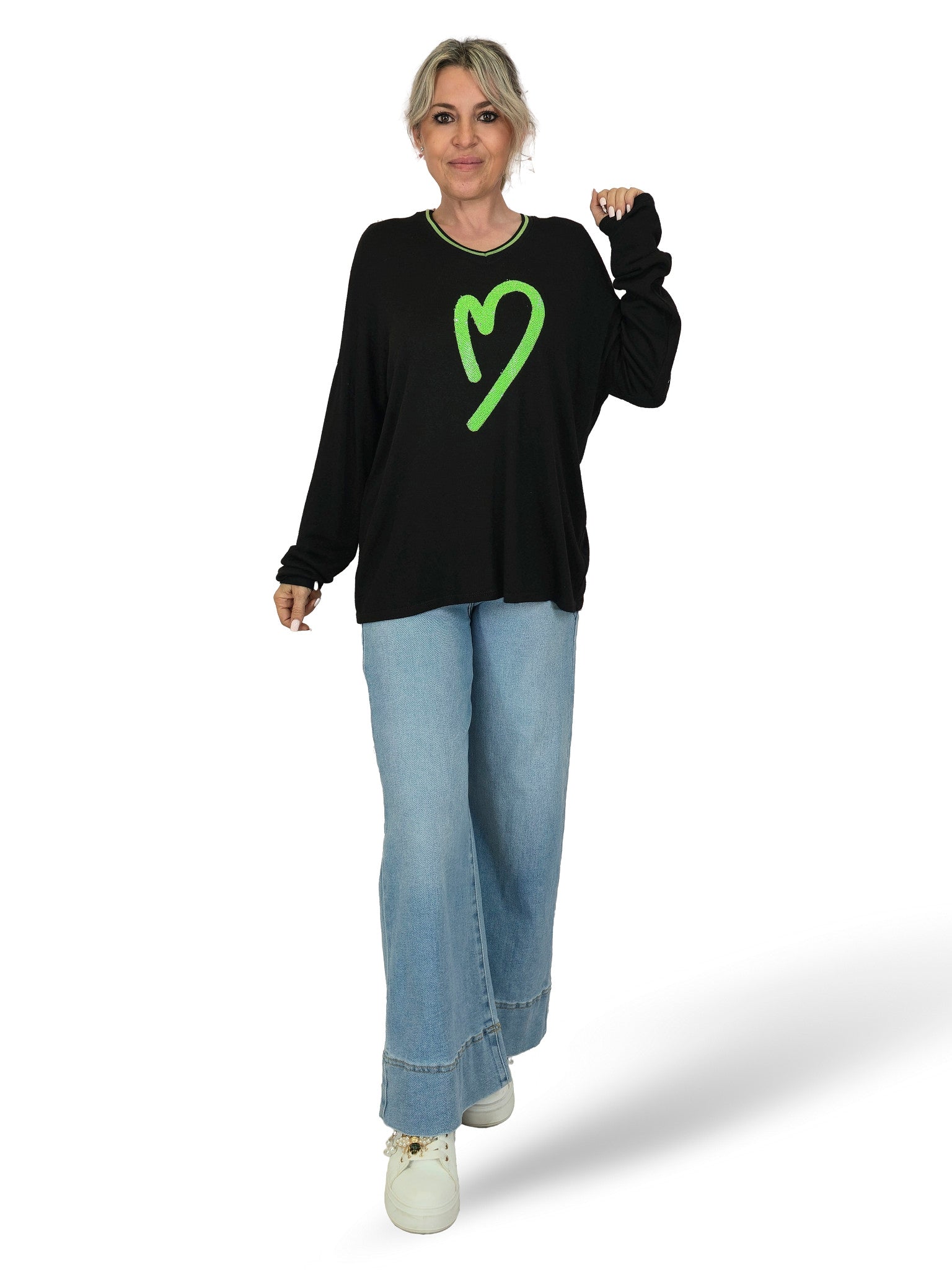 JOT LINEN KNIT JERSEY HEART