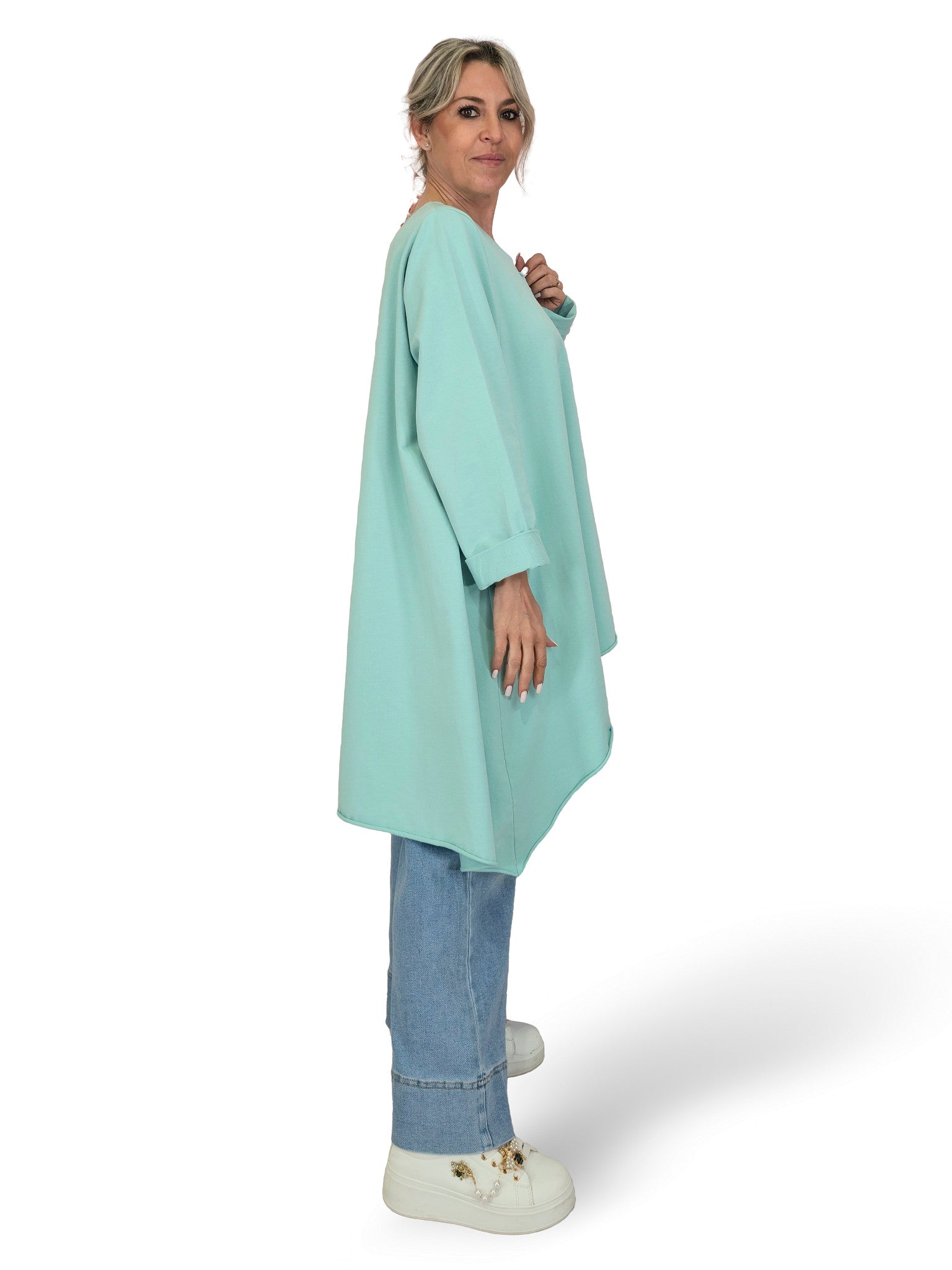 T-SHIRT MAXI ASYMMETRICAL CORTES