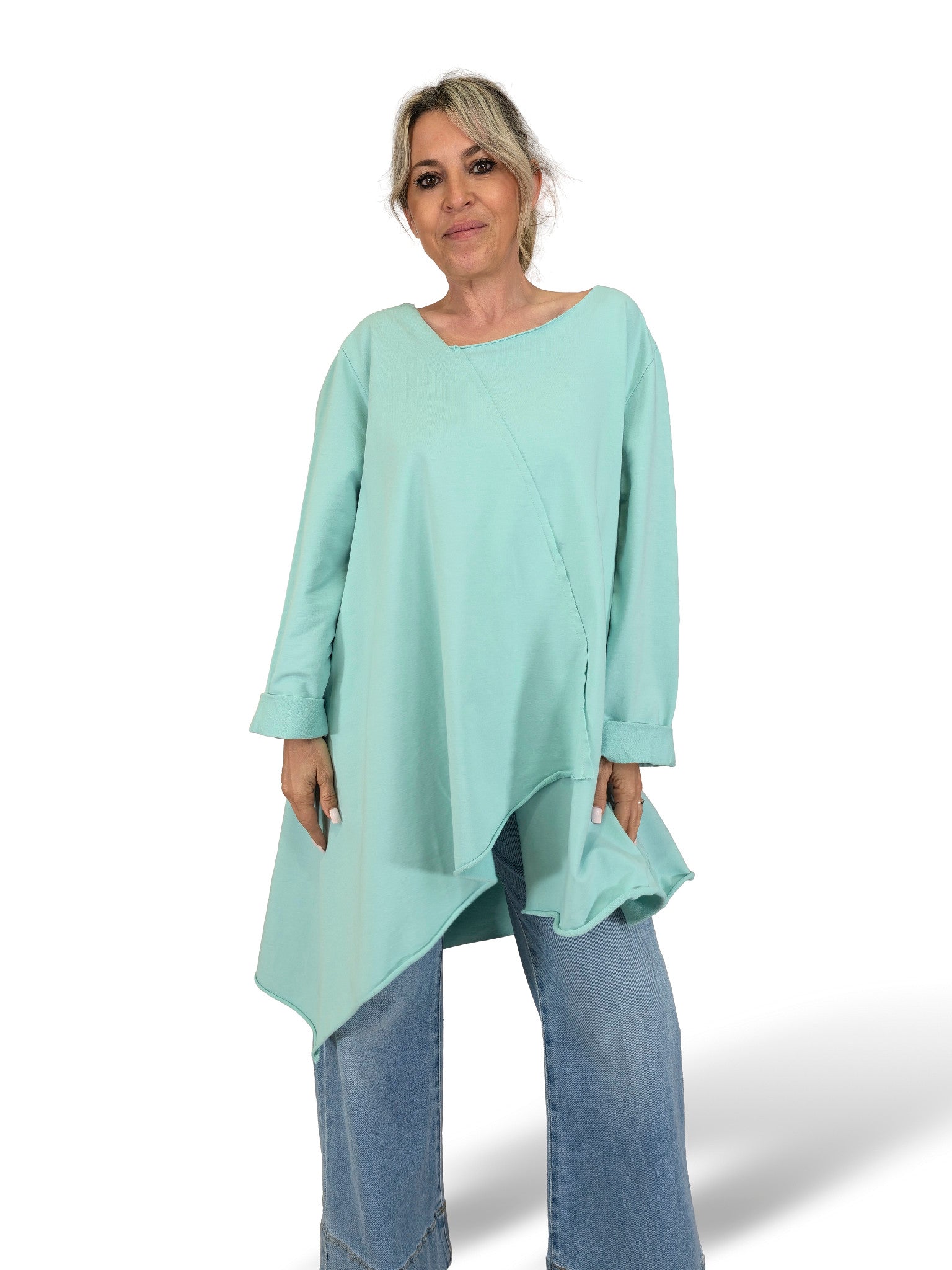 T-SHIRT MAXI ASYMMETRICAL CORTES