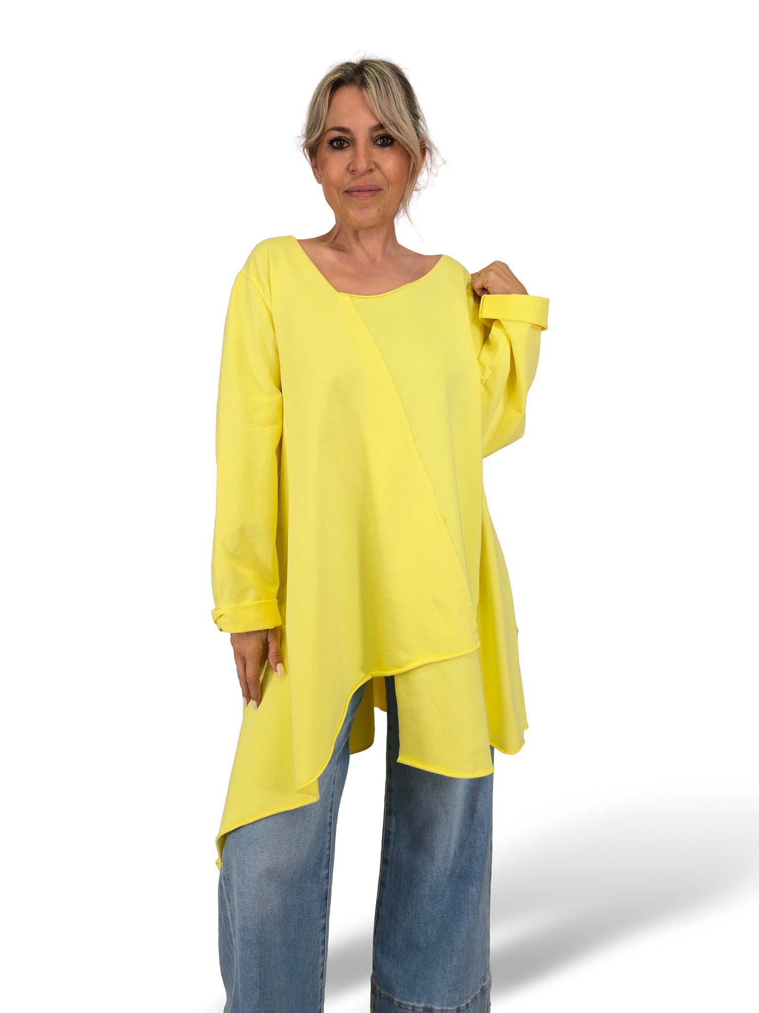 T-SHIRT MAXI ASYMMETRICAL CORTES