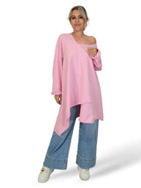 T-SHIRT MAXI ASYMMETRICAL CORTES