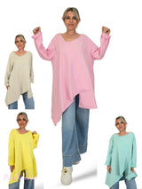 T-SHIRT MAXI ASYMMETRICAL CORTES