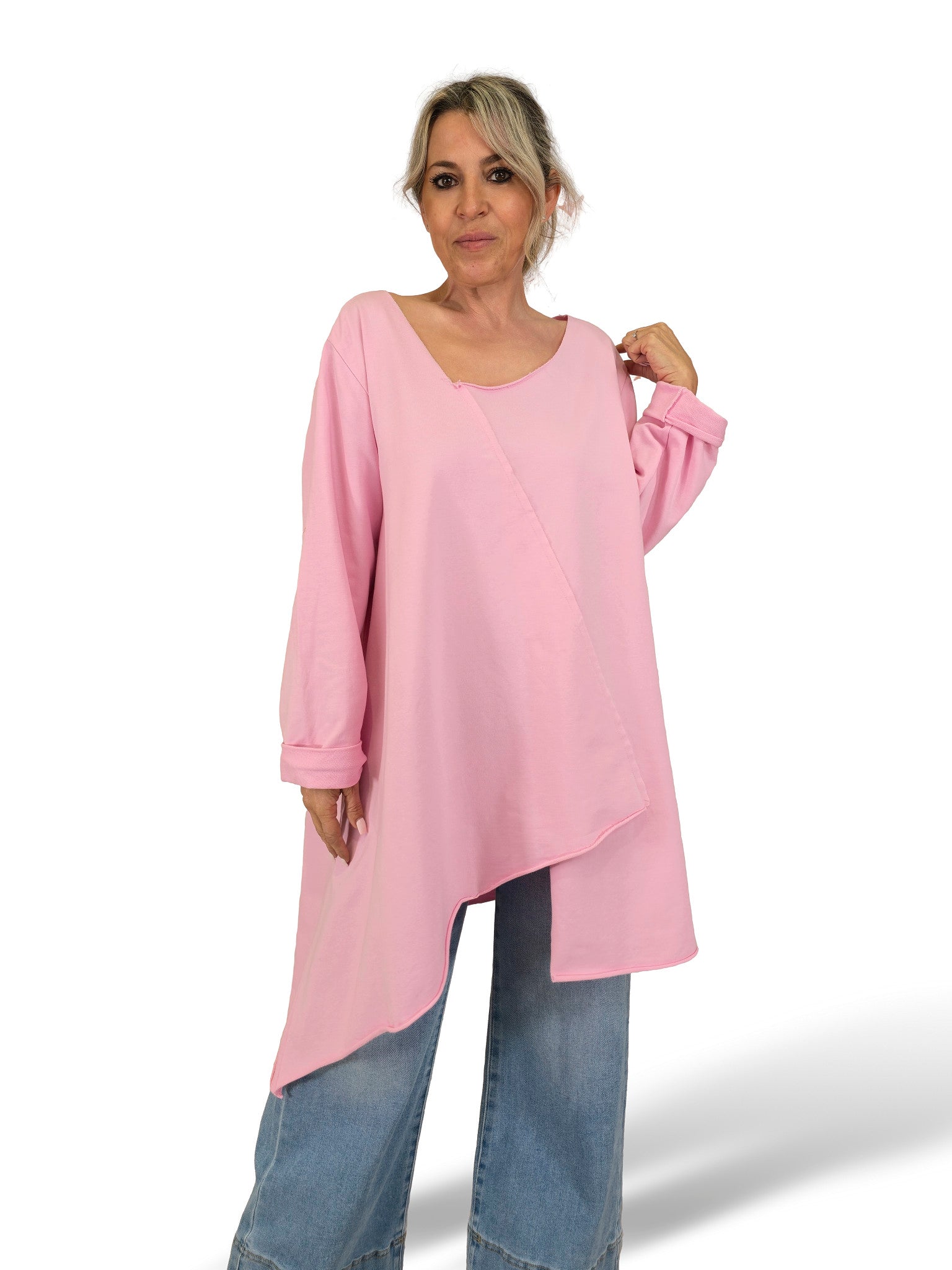 T-SHIRT MAXI ASYMMETRICAL CORTES