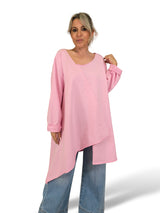 T-SHIRT MAXI ASYMMETRICAL CORTES