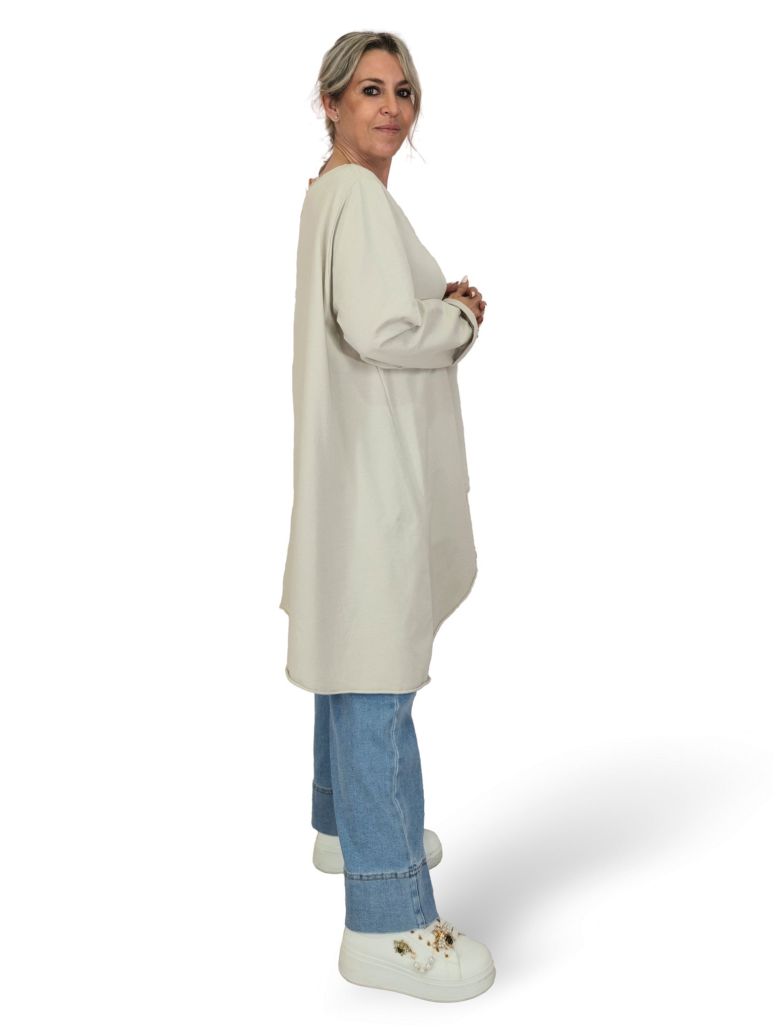T-SHIRT MAXI ASYMMETRICAL CORTES