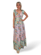 VESTIDO LARGO GOLDEN VICHY JOT