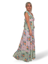 VESTIDO LARGO GOLDEN VICHY JOT