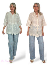 CAMISA GASA BOAL CROCHET  JOT