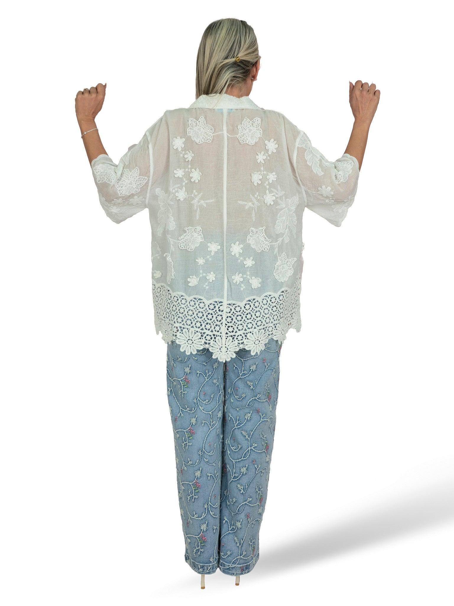 CAMISA GASA BOAL CROCHET  JOT