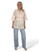 CAMISA GASA BOAL CROCHET  JOT