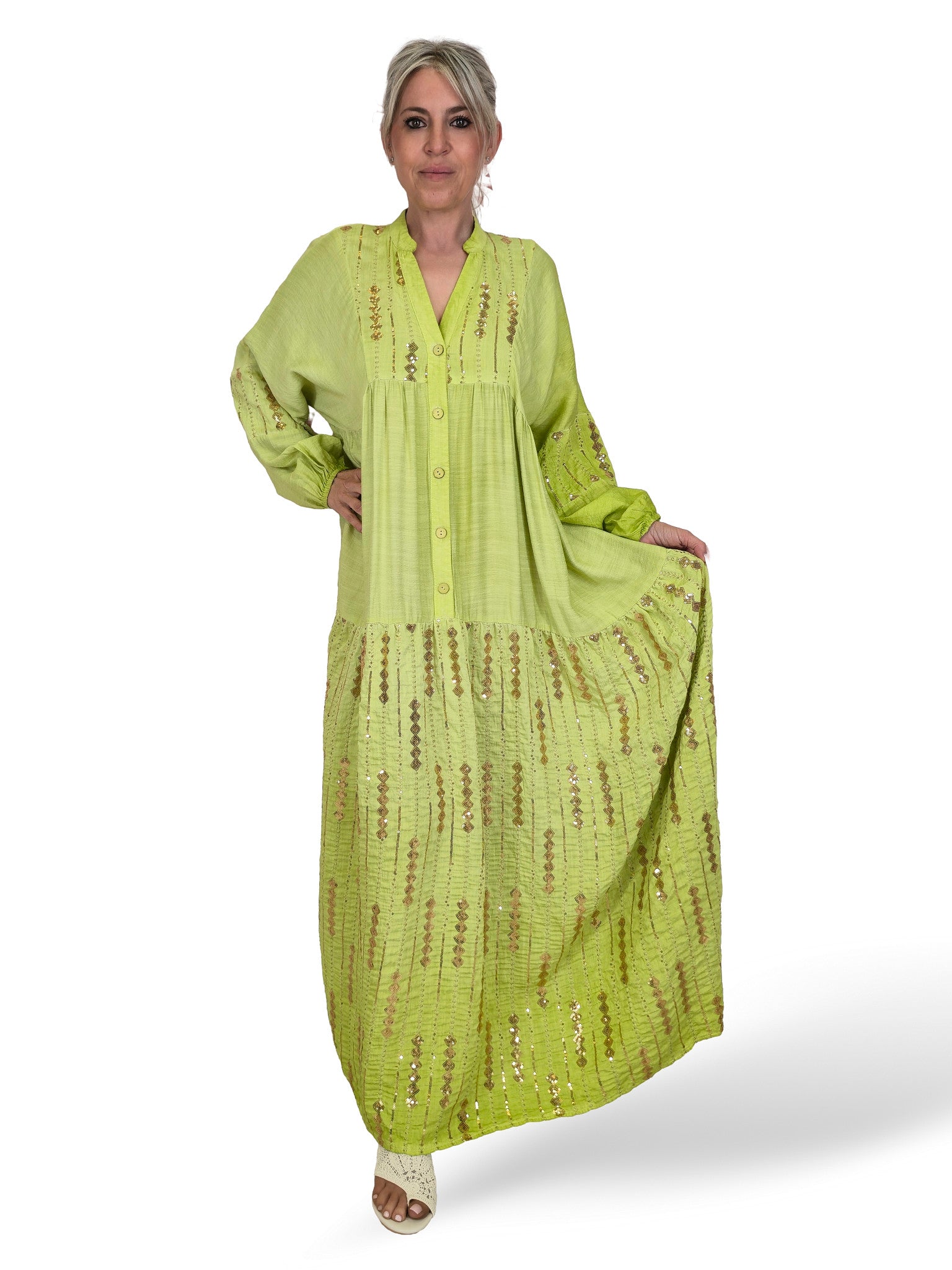 VESTIDO BORDADO LENTEJUELAS JOT