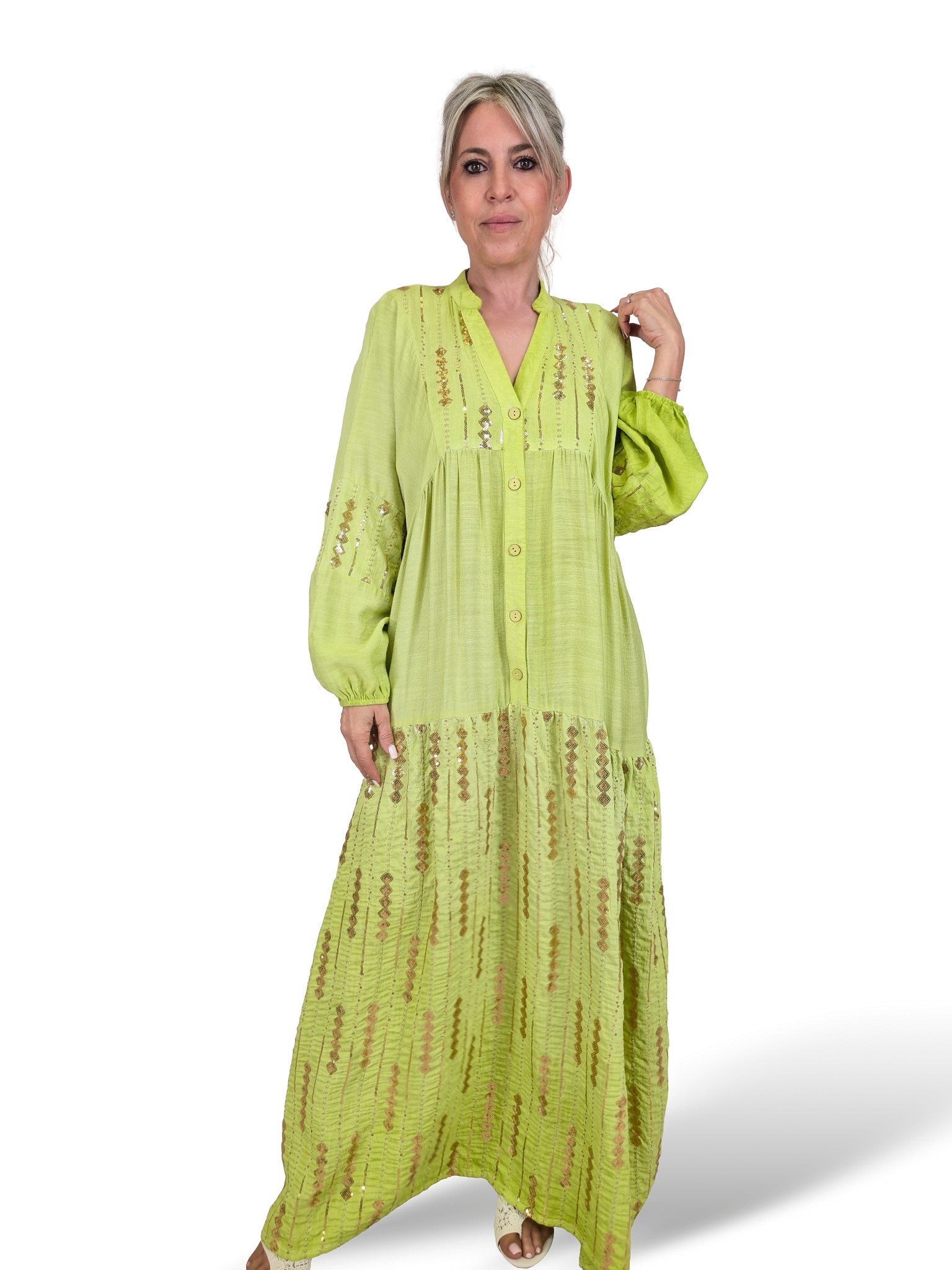 VESTIDO BORDADO LENTEJUELAS JOT