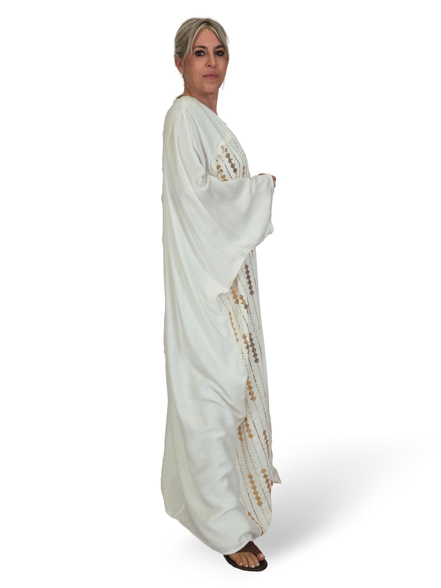 CONJUNTO VESTIDO Y KIMONO BORDADO LENTEJUELAS JOT