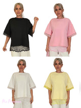 CAMISETA COMBINADA ENCAJE ESPALDA