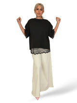 CAMISETA COMBINADA ENCAJE ESPALDA