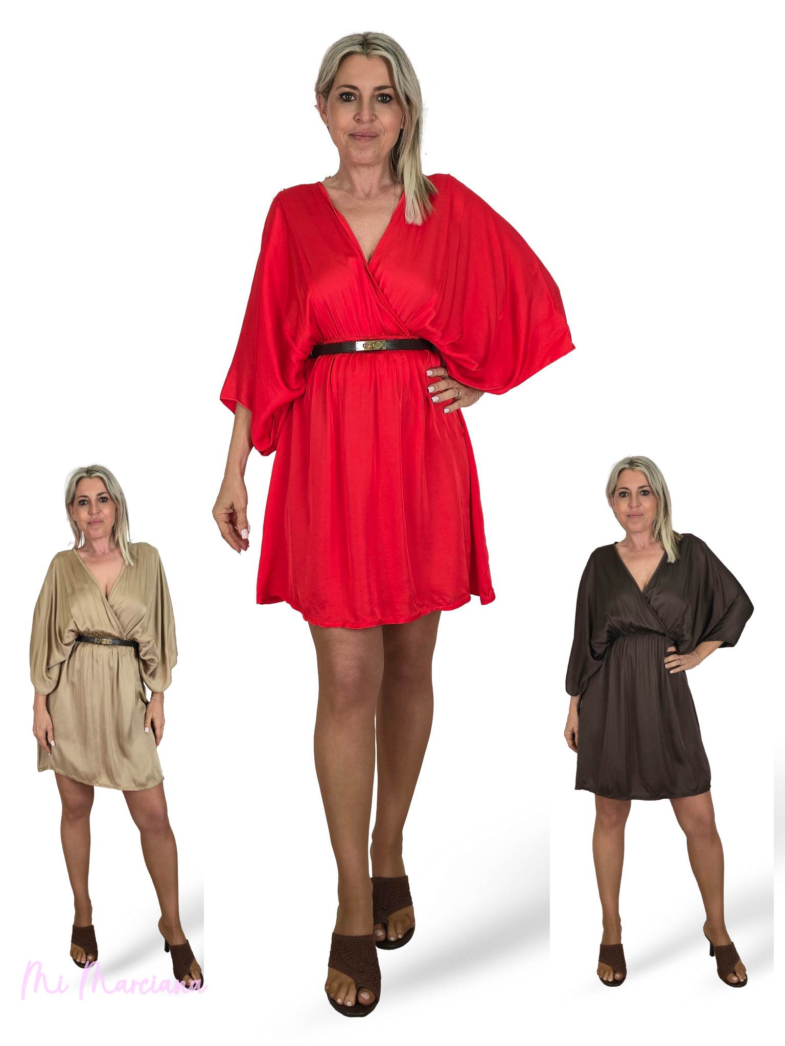 VESTIDO FLUIDO SATINADO CORTO JOT
