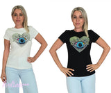 CAMISETA STRASS OJO JOT