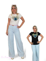 T-SHIRT JOT EYE COM STRASS