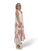 GESTREIFTES PALMBAUMKLEID