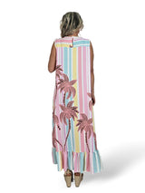 GESTREIFTES PALMBAUMKLEID