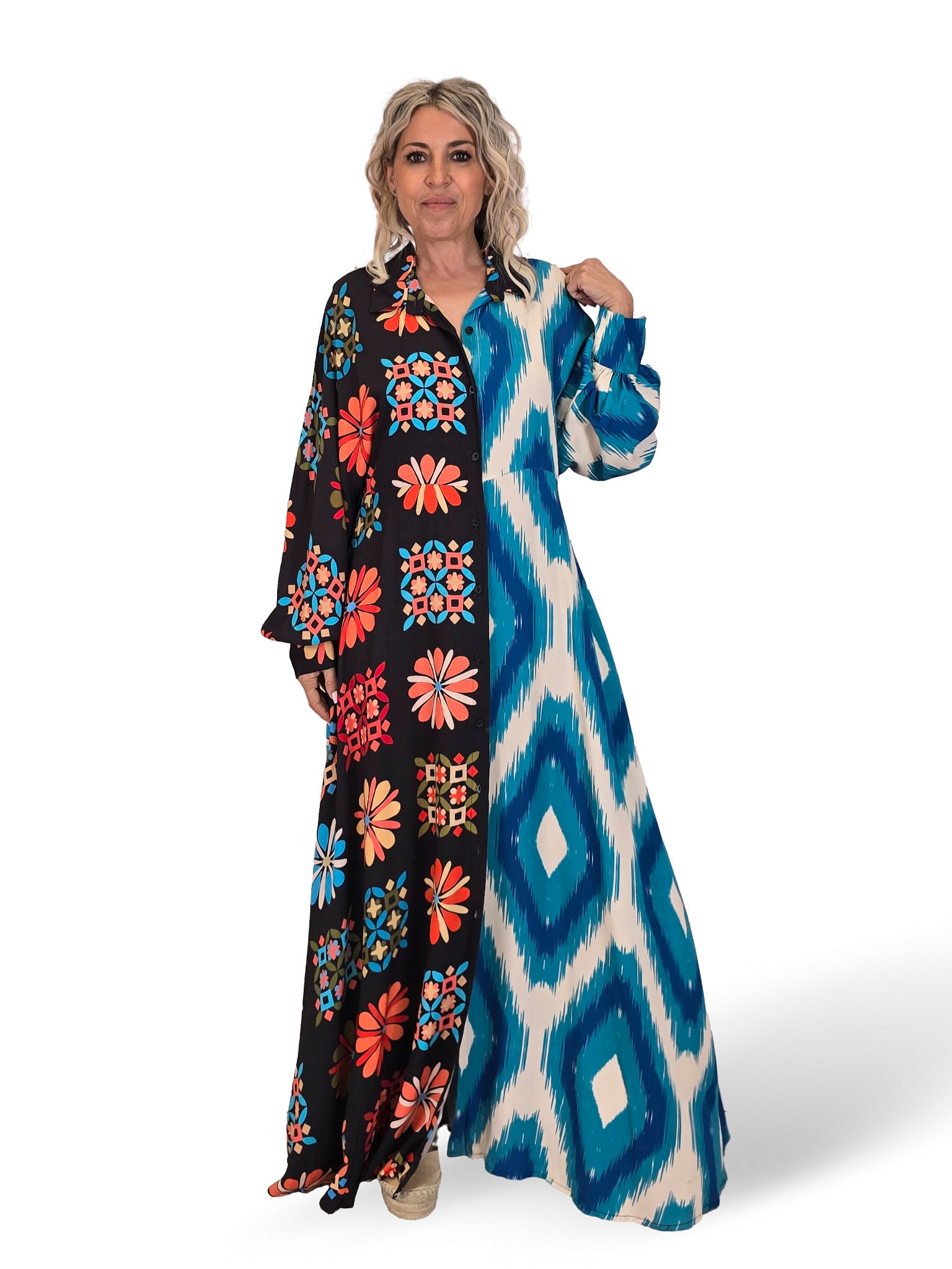 VESTIDO DOBLE ESTAMPADO JOT