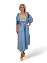 JOT Lurex Denimkleid