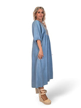 JOT Lurex Denimkleid