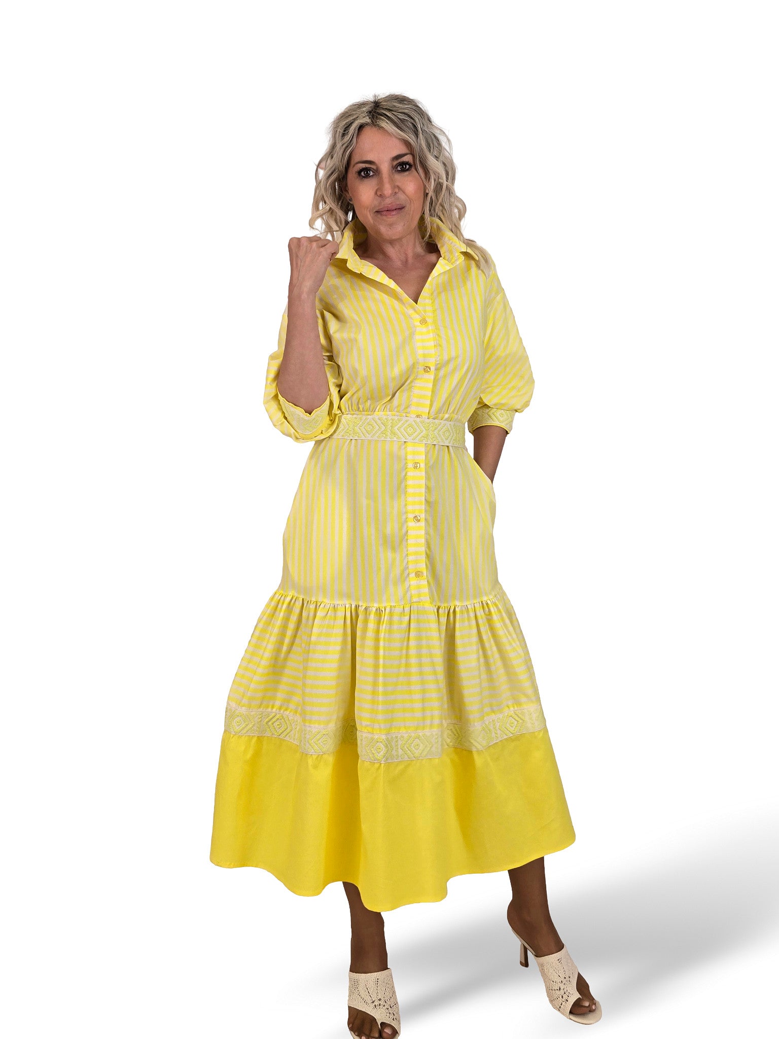 VESTIDO RAYAS FAJIN JOT