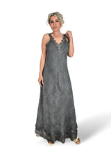 VESTIDO LARGO LENCERO LINO