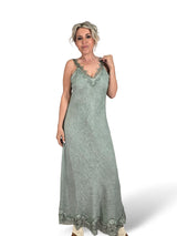 VESTIDO LARGO LENCERO LINO