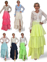 FALDA VAPOROSA VOLANTES FLUOR