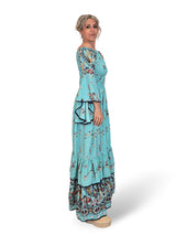 VESTIDO LARGO SEDA NIDO DE ABEJA JOT
