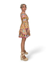 VESTIDO SEDA CORTO NIDO DE ABEJA JOT