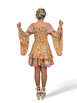 VESTIDO SEDA CORTO NIDO DE ABEJA JOT