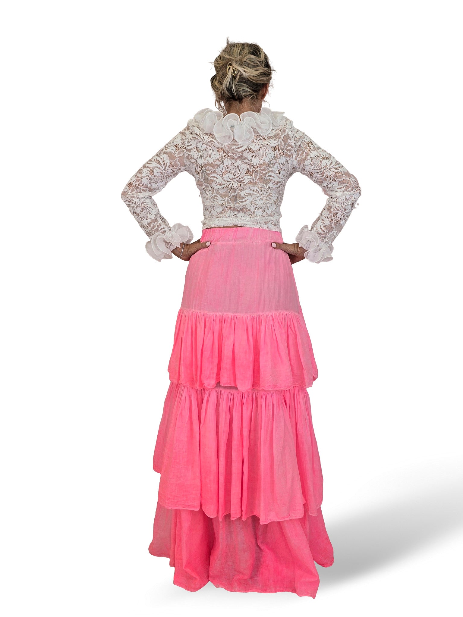 FALDA VAPOROSA VOLANTES FLUOR