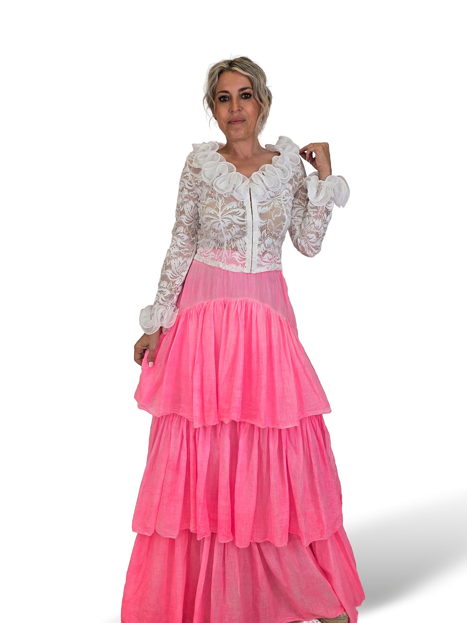 FALDA VAPOROSA VOLANTES FLUOR