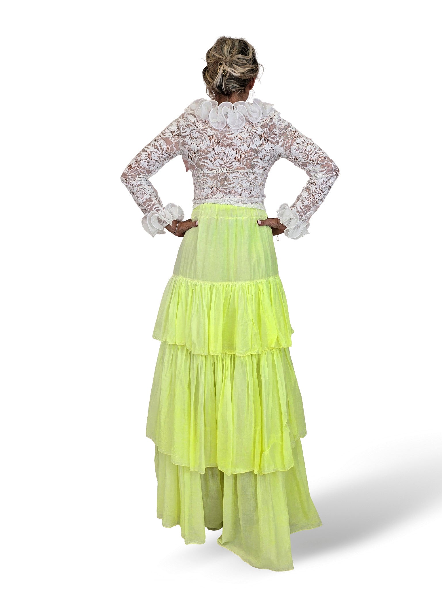 FALDA VAPOROSA VOLANTES FLUOR