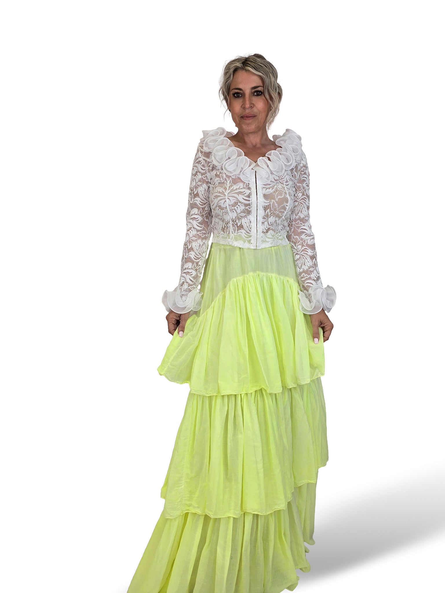 FALDA VAPOROSA VOLANTES FLUOR