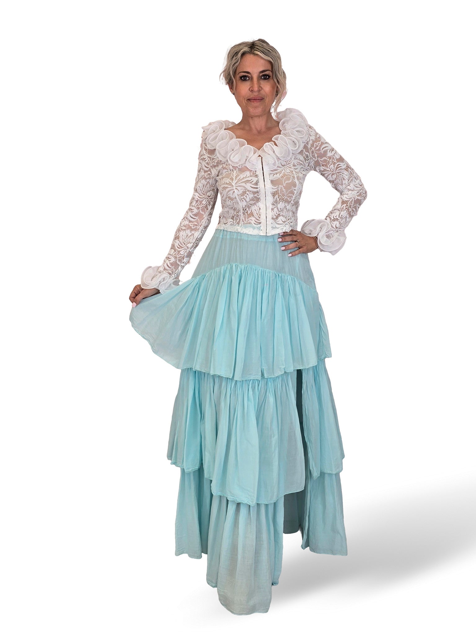FALDA VAPOROSA VOLANTES FLUOR